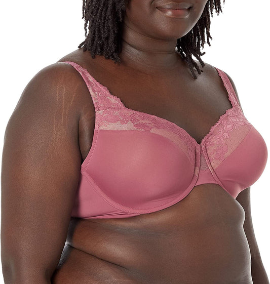 Olga Women'S Cloud 9 Underwire Contour Bra with Lace Hawthrone Rose With Toasted Almond / 40D