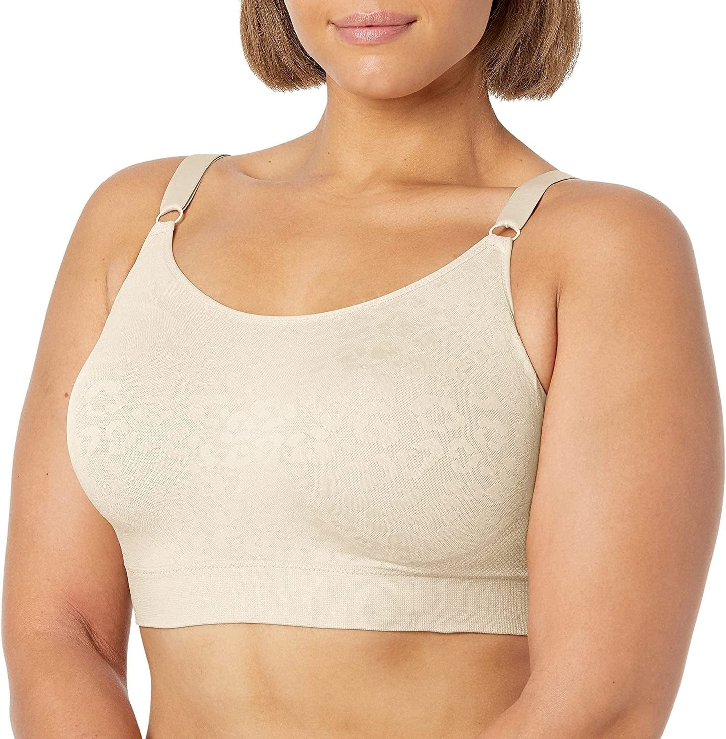 Olga Women'S Easy Does It Wire-Free Contour Bra Ivory Mist / Medium