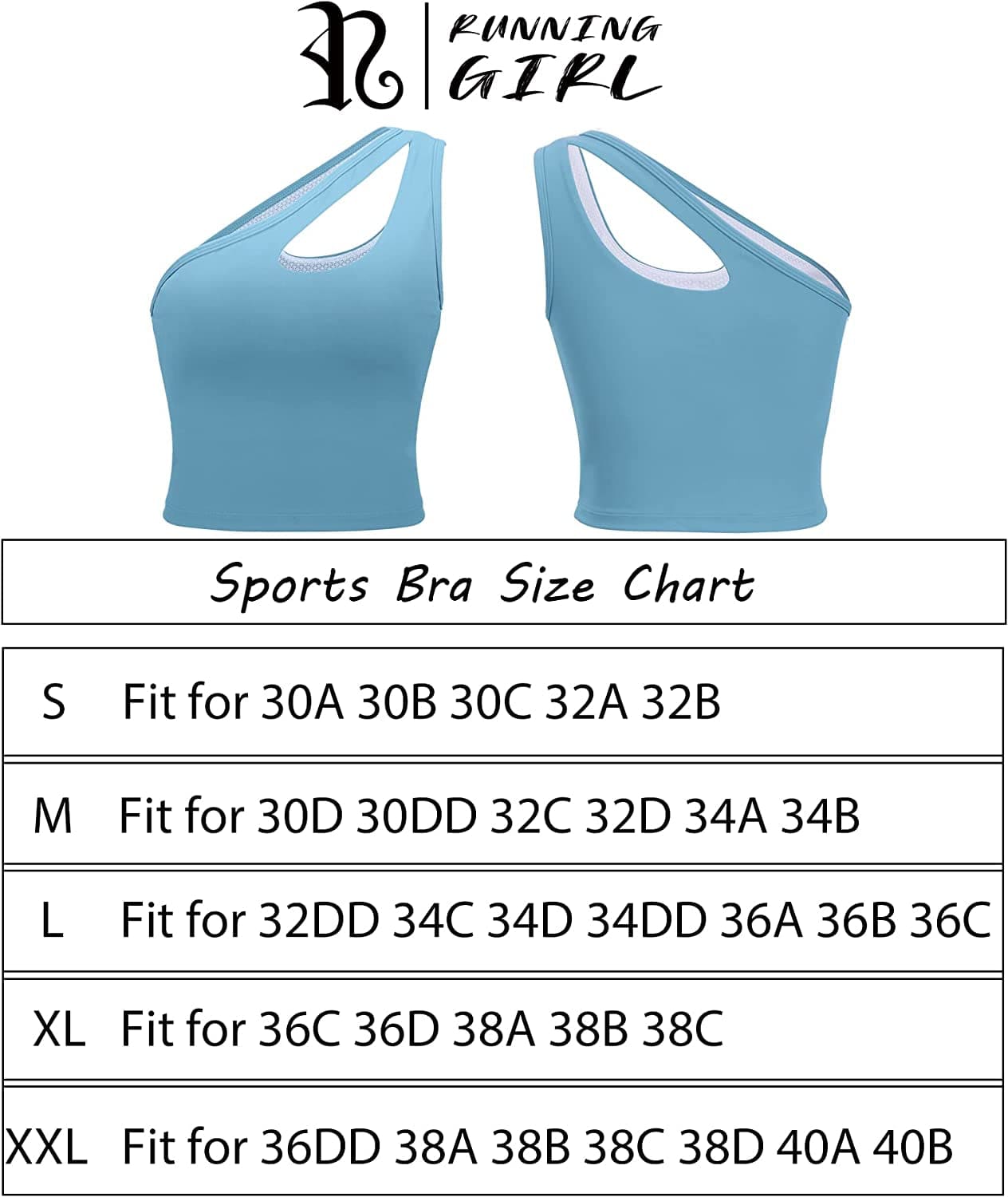 One Shoulder Sports Bra Removable Padded Yoga Top Post-Surgery Wirefree Sexy Cute Medium Support