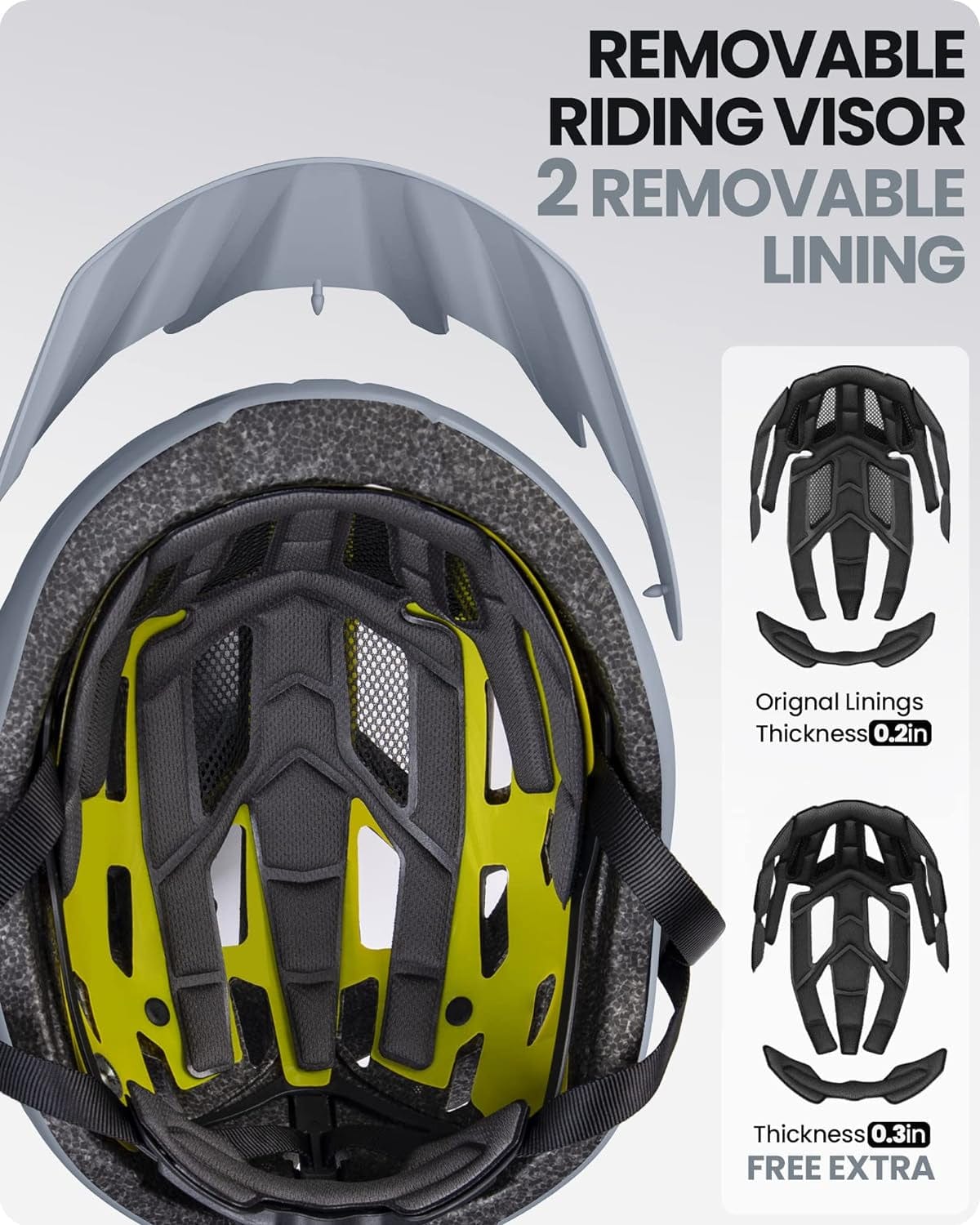 Outdoormaster Gem Recreational MIPS Cycling Helmet - Two Removable Liners & Ventilation in Multi-Environment - Bike Helmet in Mountain, Motorway for Youth & Adult