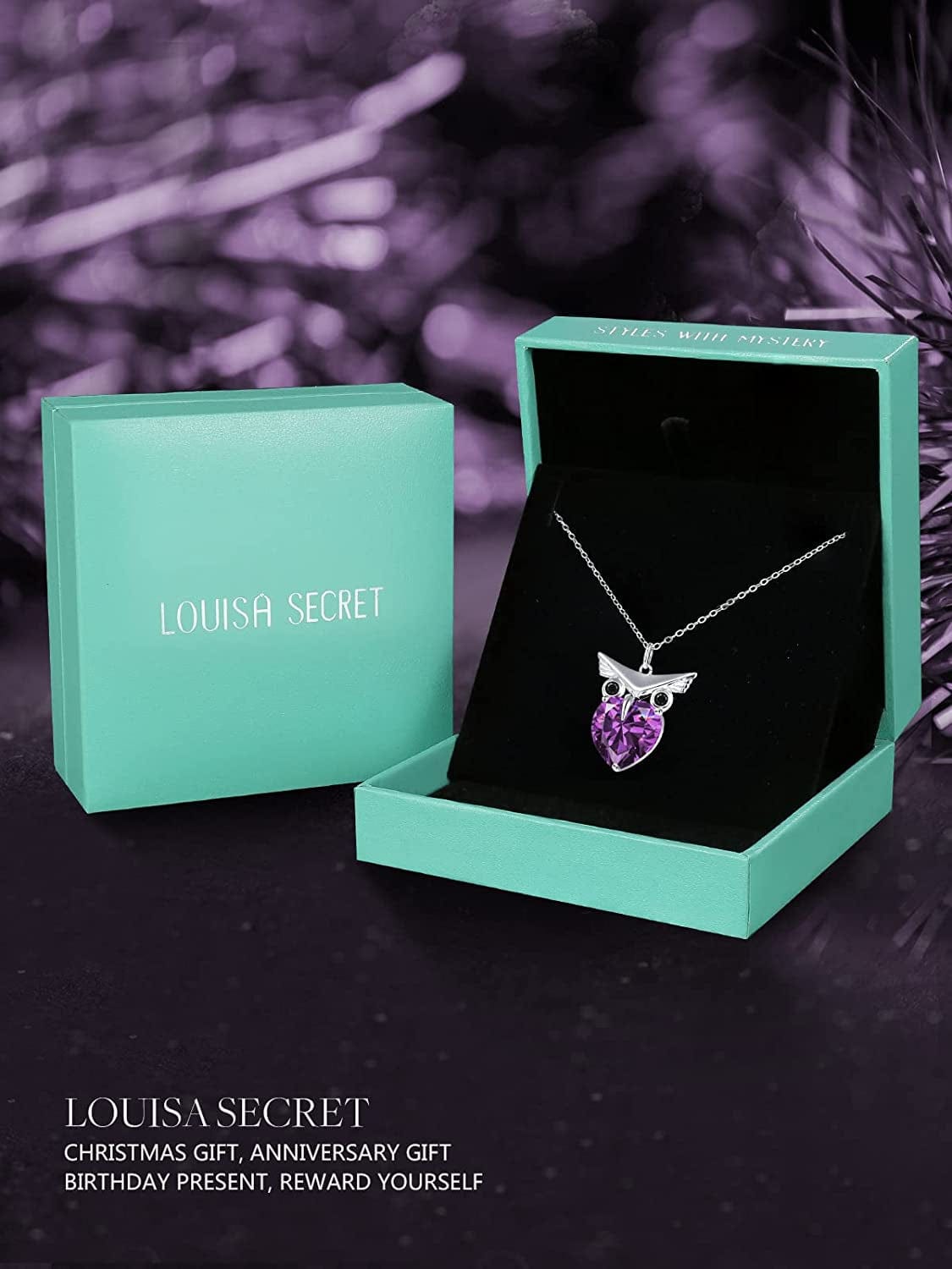 Owl Heart Pendant Necklaces for Women 925 Sterling Silver Zirconia Animal Pendant Necklace Mother'S Day Jewelry Gifts for Mom Daughter Sister Grandma Wife Her