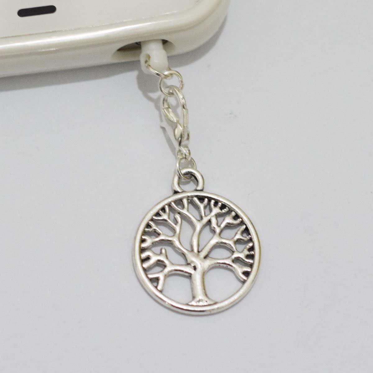Pack of 50 Tree of Life Charms Jewelry Making Silver Charms Mixed Smooth Tibetan Silver Metal Charms Pendants DIY for Necklace Bracelet Jewelry Making and Crafting
