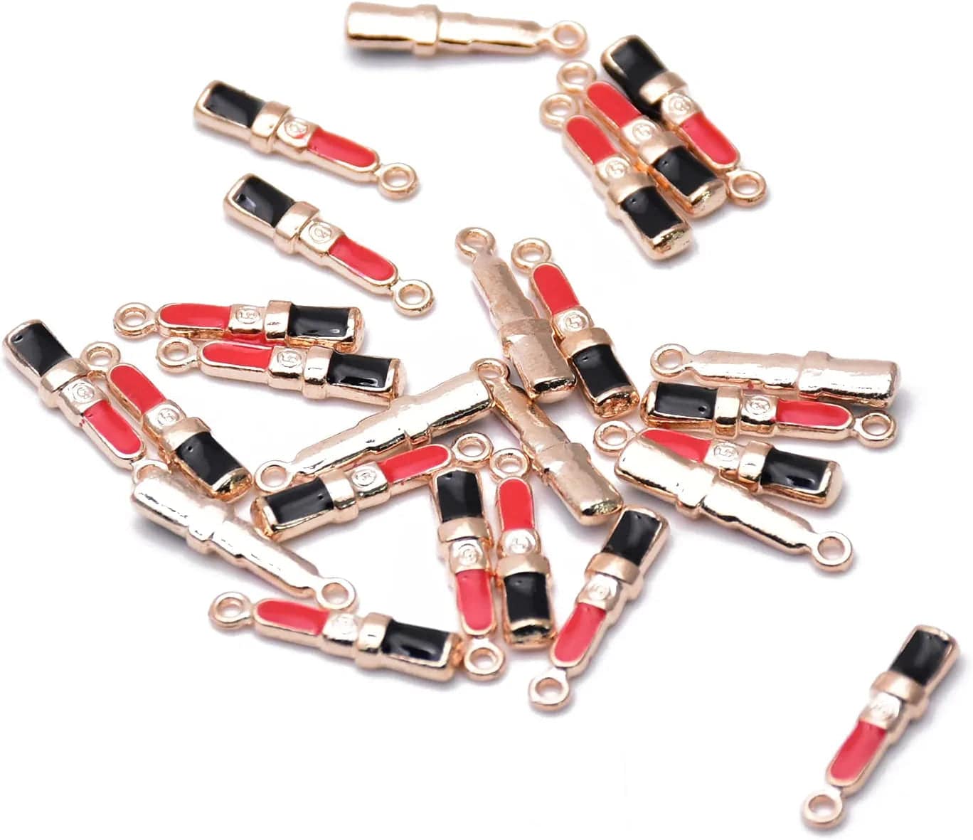 Pack of 80 Coconut Tree Enamel Charms Gold Plated Colored Pendants Hawaii Style Accessories for Necklace Bracelet Jewelry Making DIY Crafting VID346 Lipstick