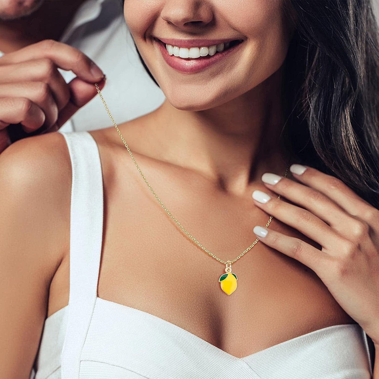 PAGOW 35Pcs Yellow Lemon Enamel Charm, Fruit Charm Gold Plated Pendants for Jewelry Making Findings DIY Necklace Bracelet Craft Art Accessories