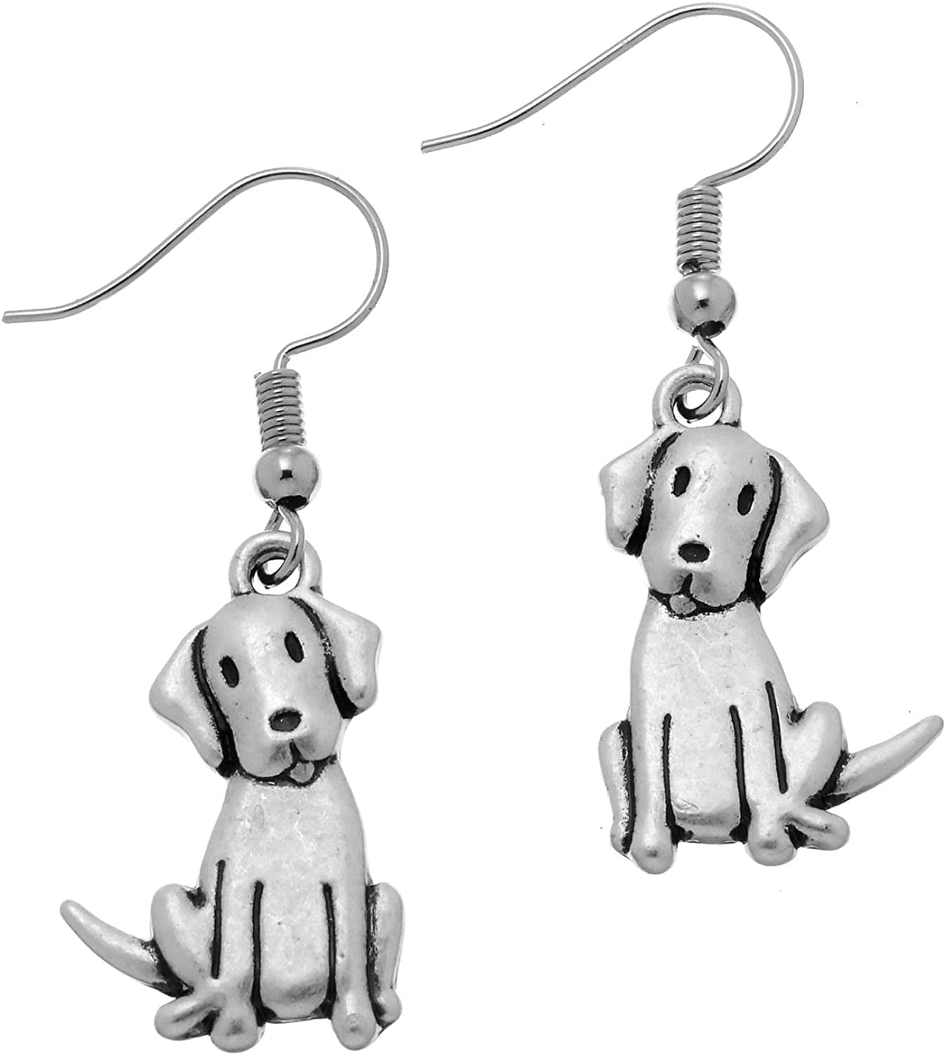 Pammyj Dog Jewelry - Girls and Womens Drop Earrings Labrador