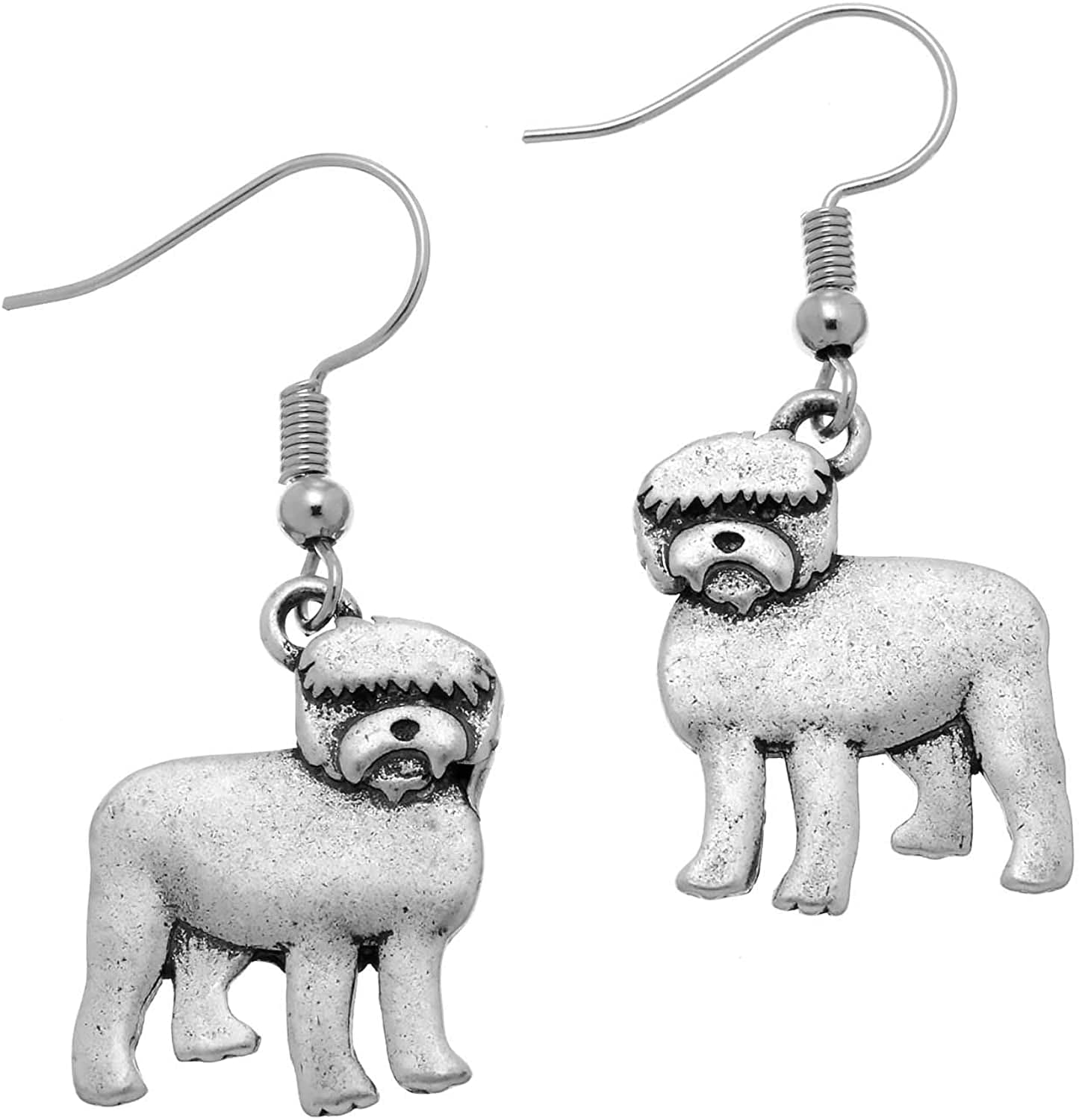 Pammyj Dog Jewelry - Girls and Womens Drop Earrings Sheepdog