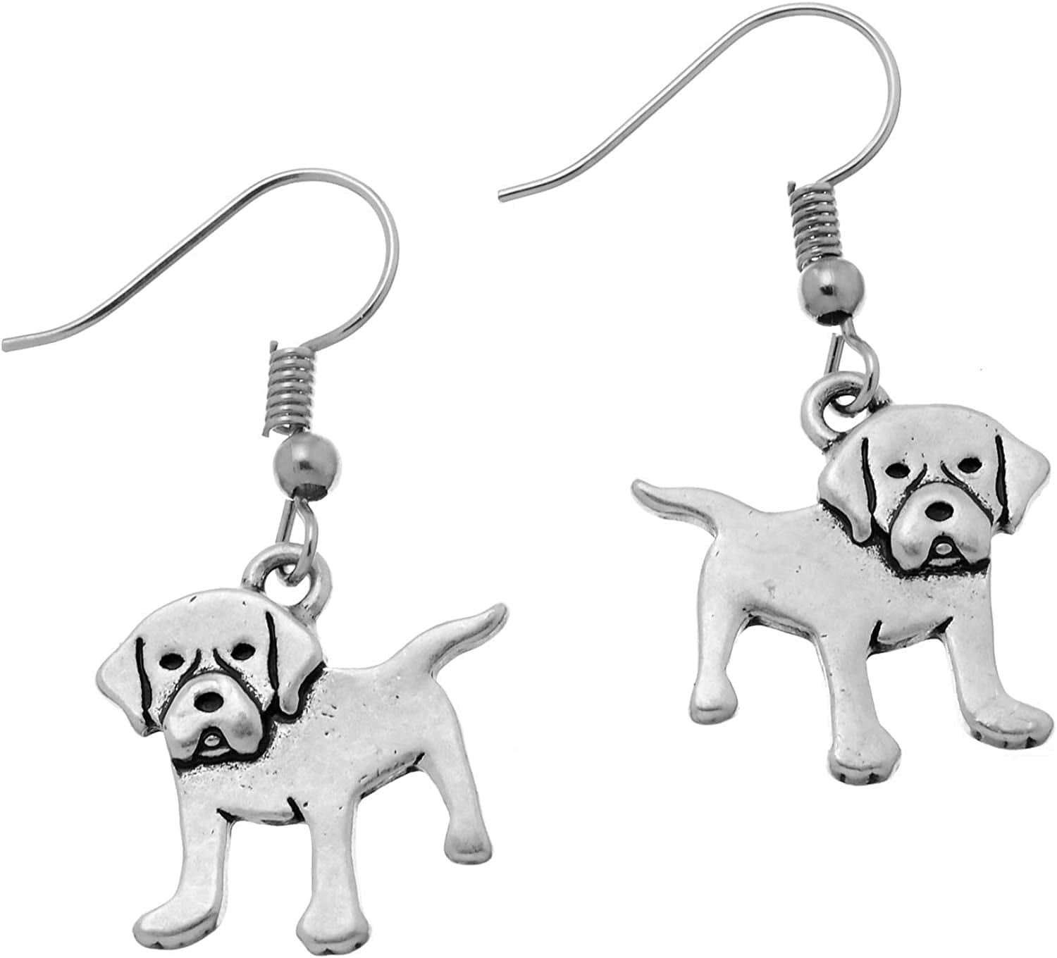 Pammyj Dog Jewelry - Girls and Womens Drop Earrings Labrador Retriever