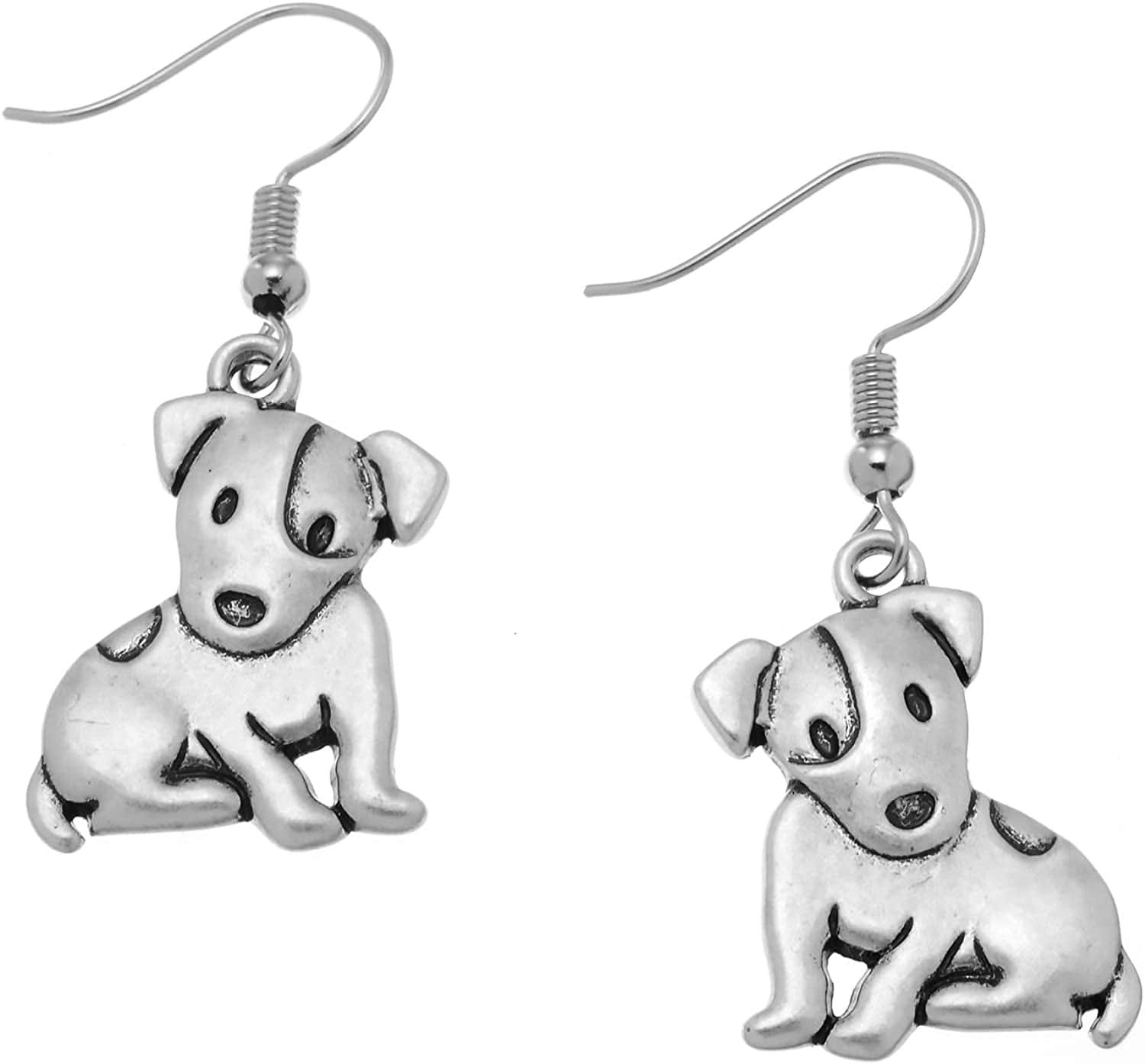 Pammyj Dog Jewelry - Girls and Womens Drop Earrings Jack Russell