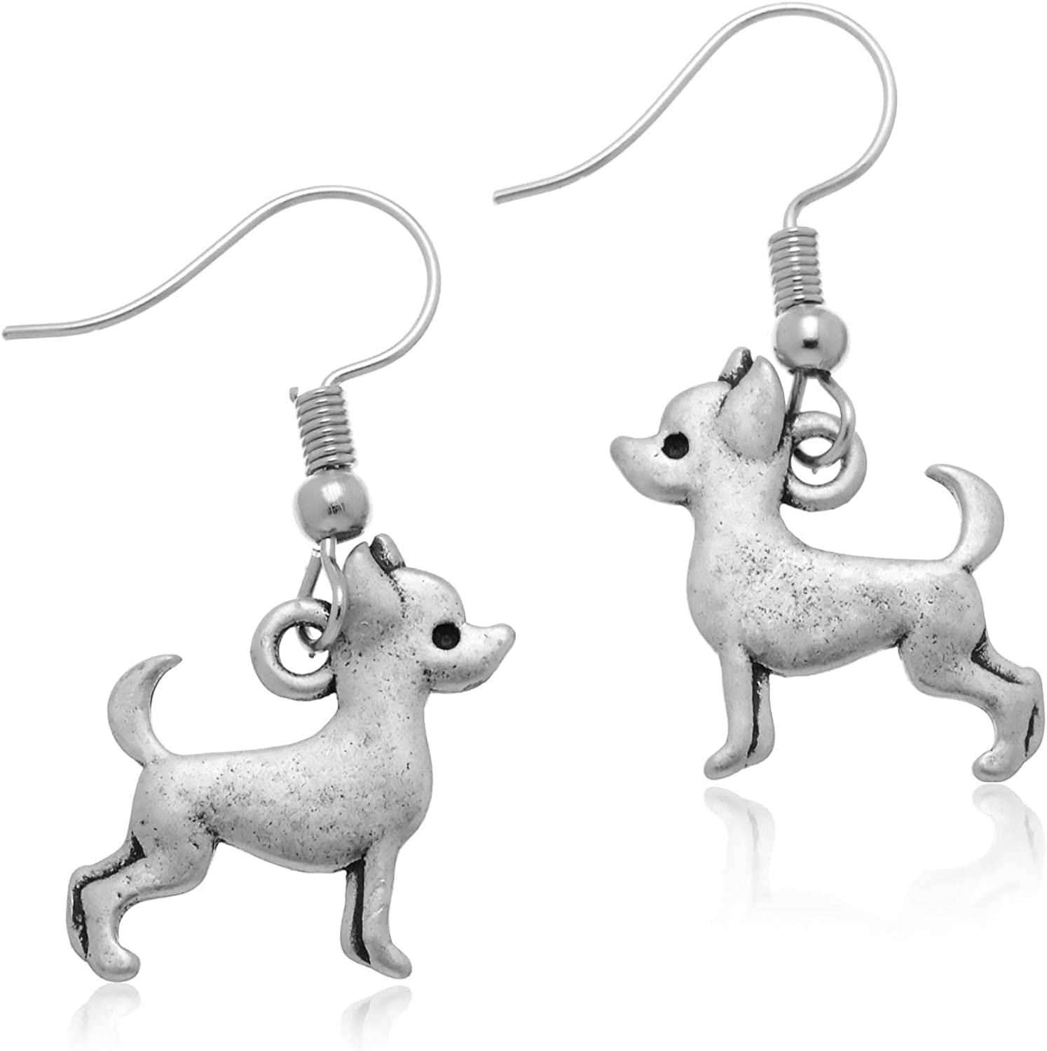 Pammyj Dog Jewelry - Girls and Womens Drop Earrings Chihuahua