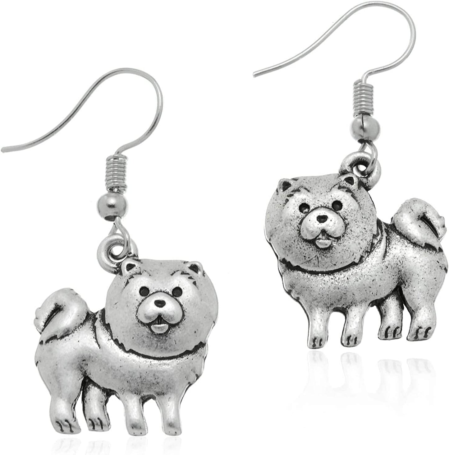 Pammyj Dog Jewelry - Girls and Womens Drop Earrings Chow Chow