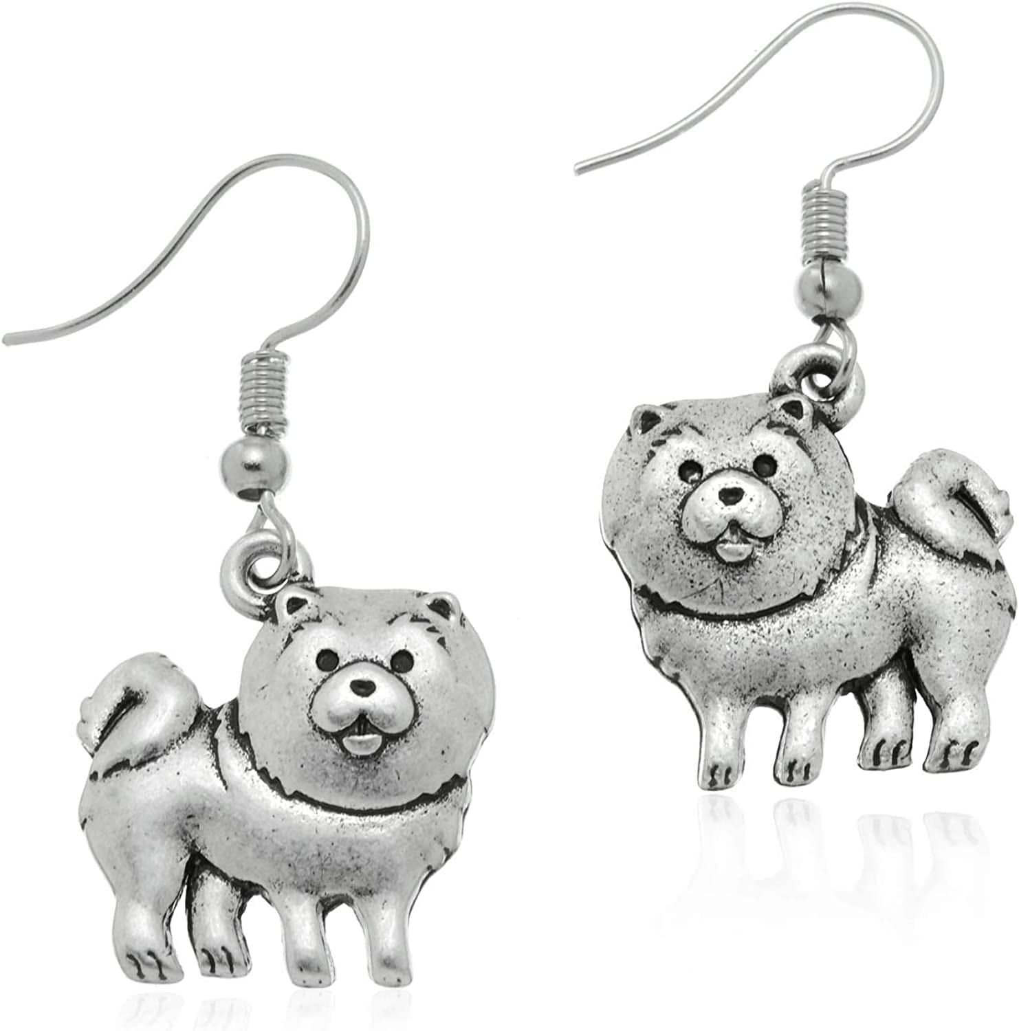 Pammyj Dog Jewelry - Girls and Womens Drop Earrings Chow Chow