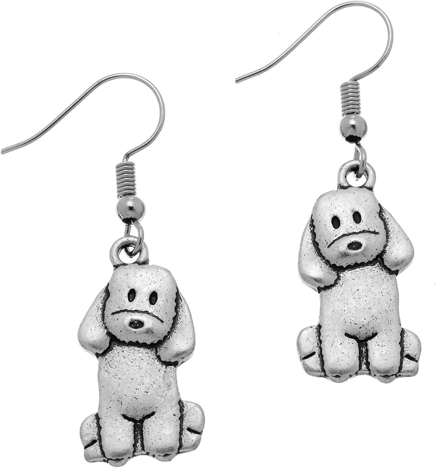 Pammyj Dog Jewelry - Girls and Womens Drop Earrings Poodle