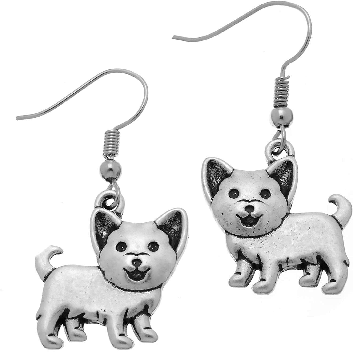 Pammyj Dog Jewelry - Girls and Womens Drop Earrings Yorkie