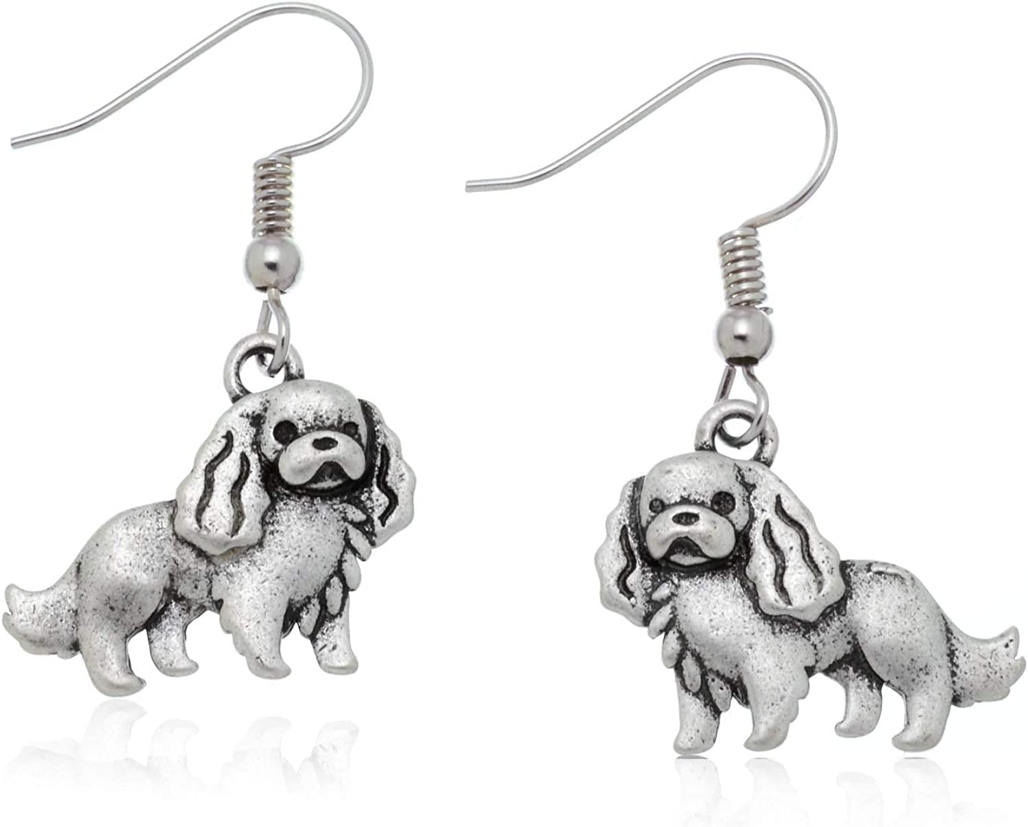 Pammyj Dog Jewelry - Girls and Womens Drop Earrings Spaniel