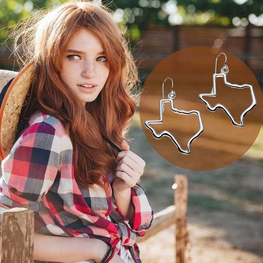 Pammyj State of Texas Dangle Earrings
