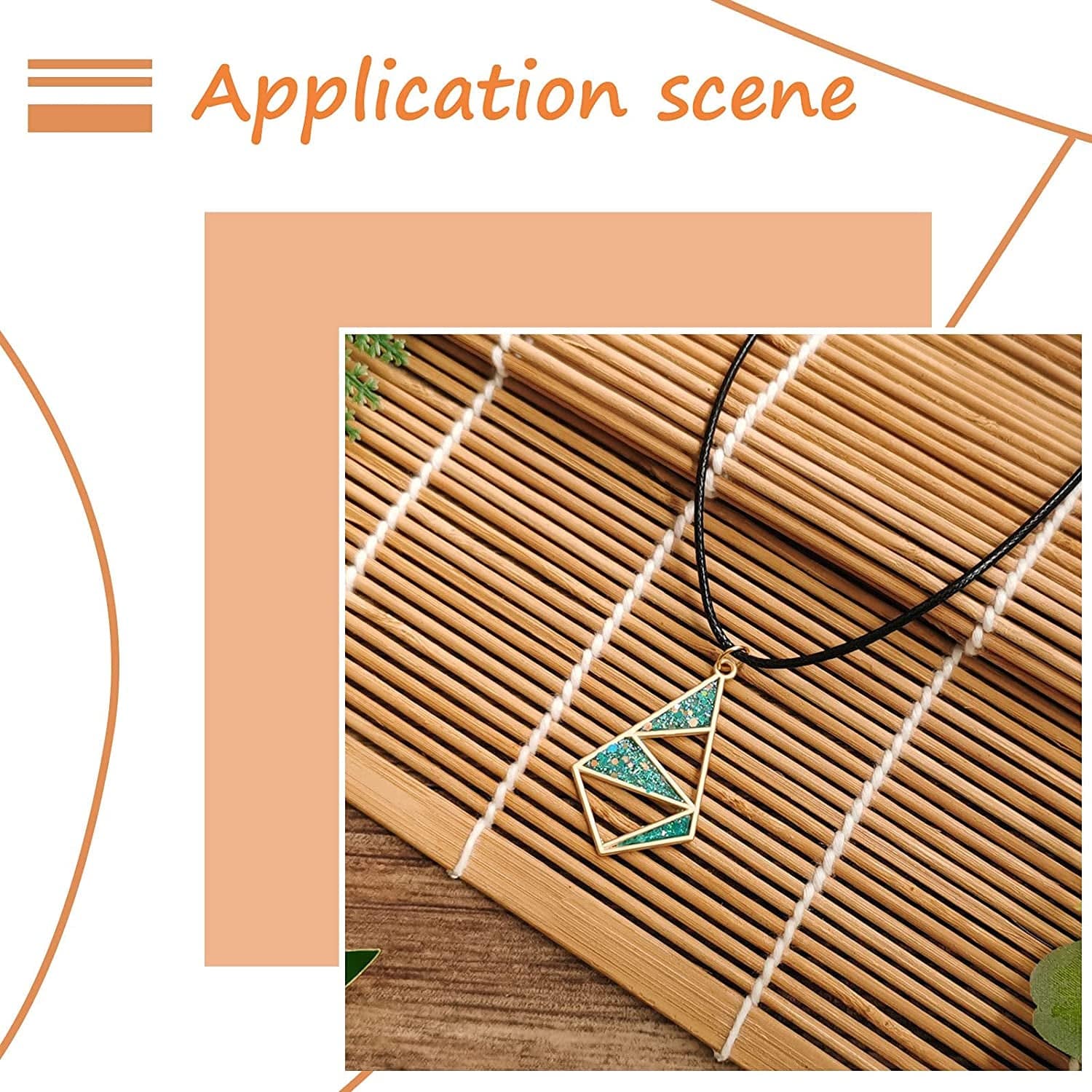 Pandahall Open Back Bezel Charms Epoxy Resin Pressed Flower Blank Hollow Pendant