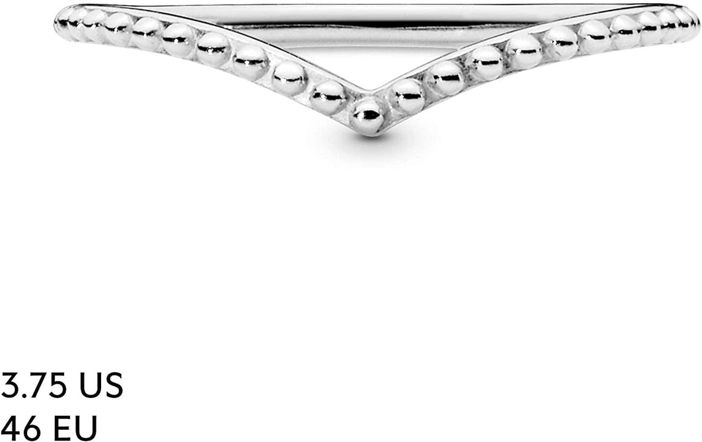 Pandora Jewelry Beaded Wishbone Sterling Silver Ring