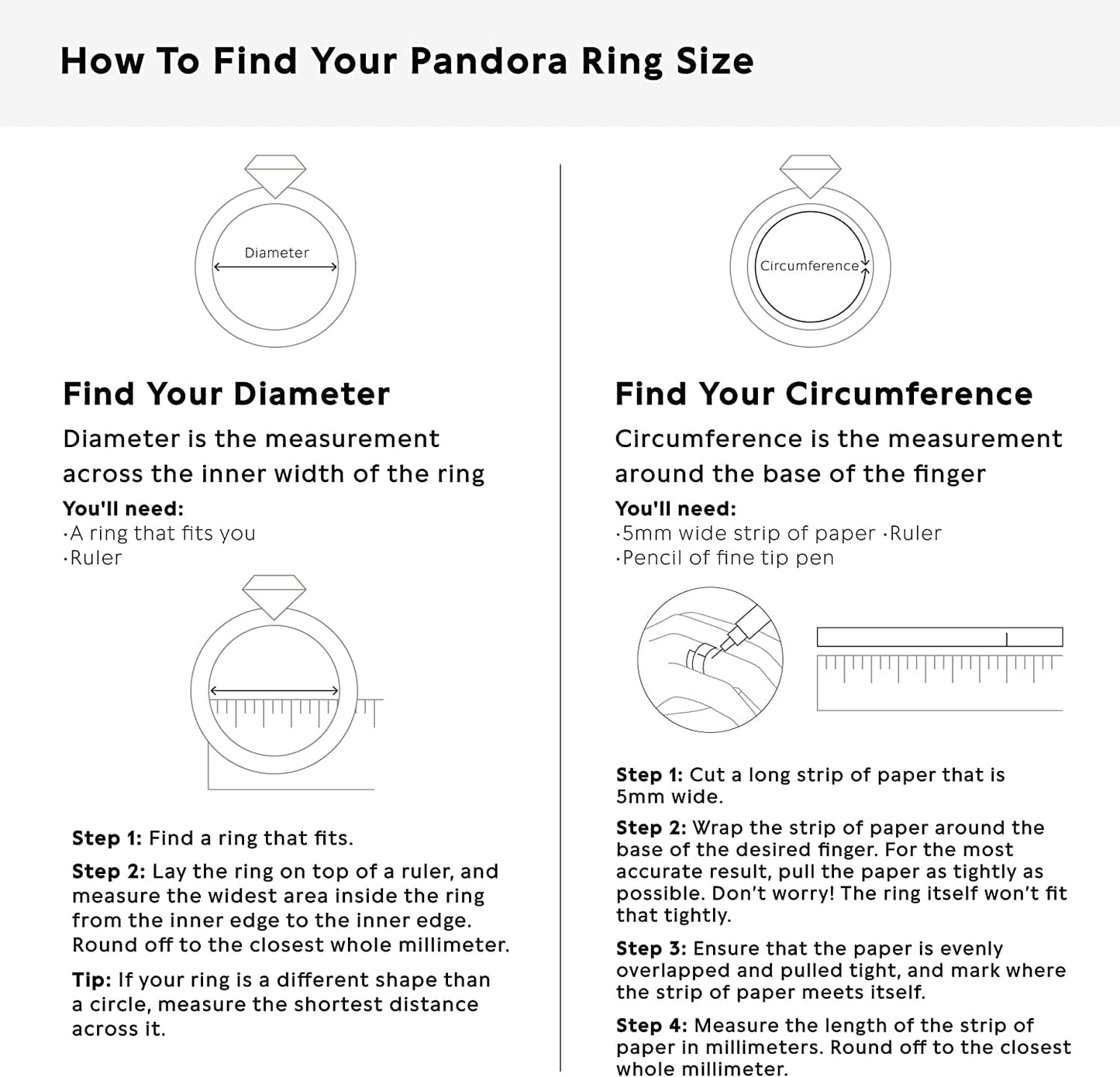 Pandora Jewelry - Princess Sparkling Wishbone Cubic Zirconia Ring - Gift for Her - Pandora Rose