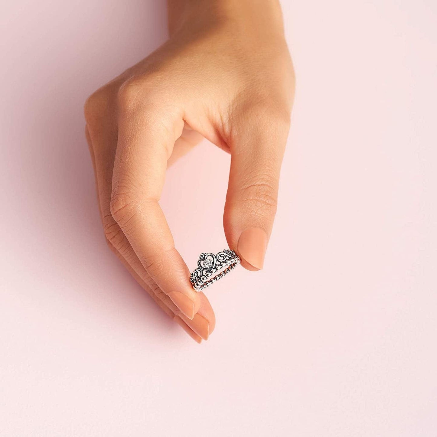 Pandora Jewelry - Princess Tiara Crown Cubic Zirconia Ring - Gift for Her - Sterling Silver