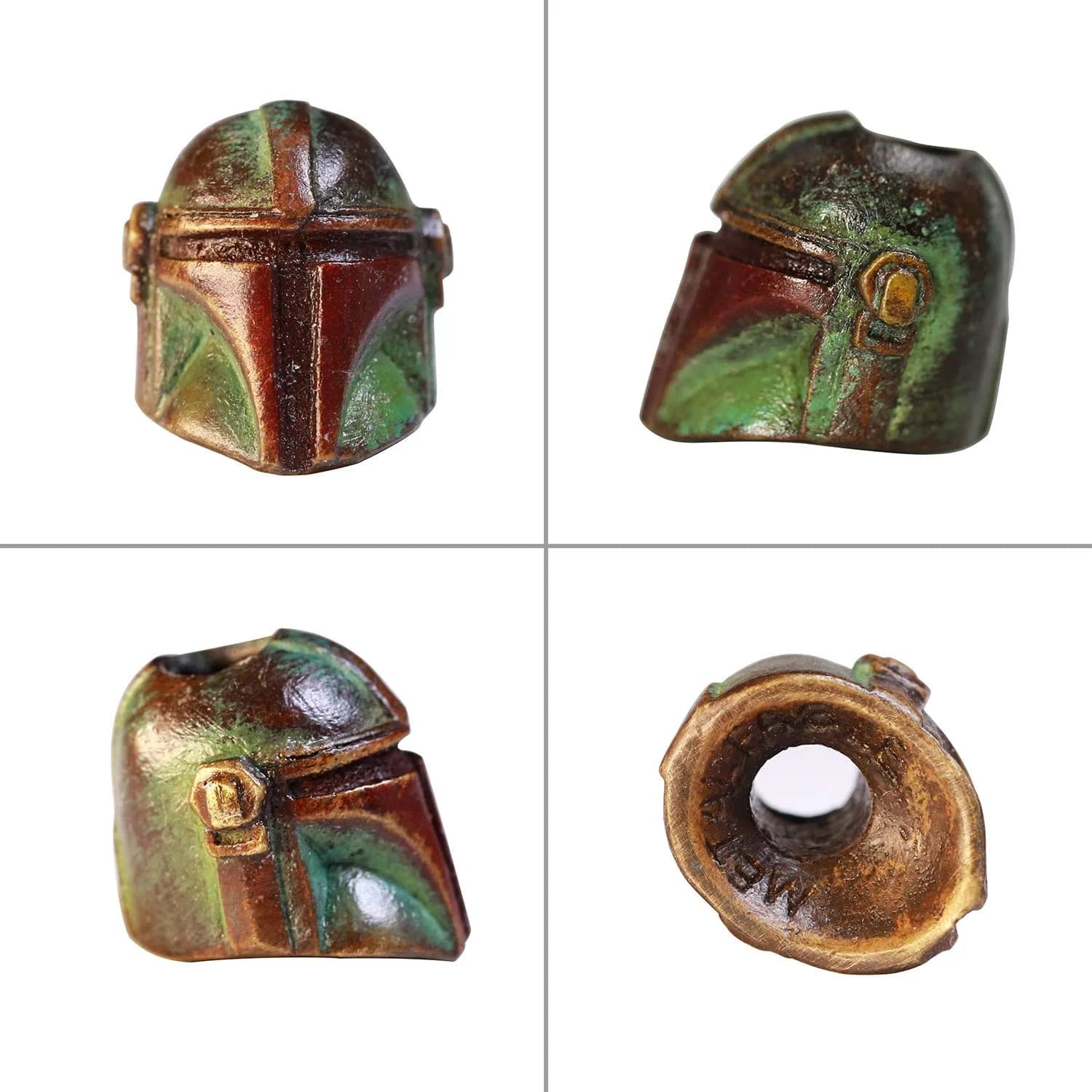 Paracord Bead Hand-Casted Corinthian / Spartan Helmet Brass Charms EDC Accessories for Pendant Buckle,Keychain Pendant,Knife Lanyard,Zipper Pull