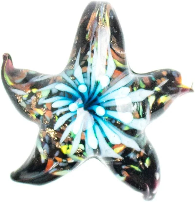 Paracord Planet Glass Starfish Pendants Available in Various and Unique Colors (Blue"Osiris") Turquoise "Reef"