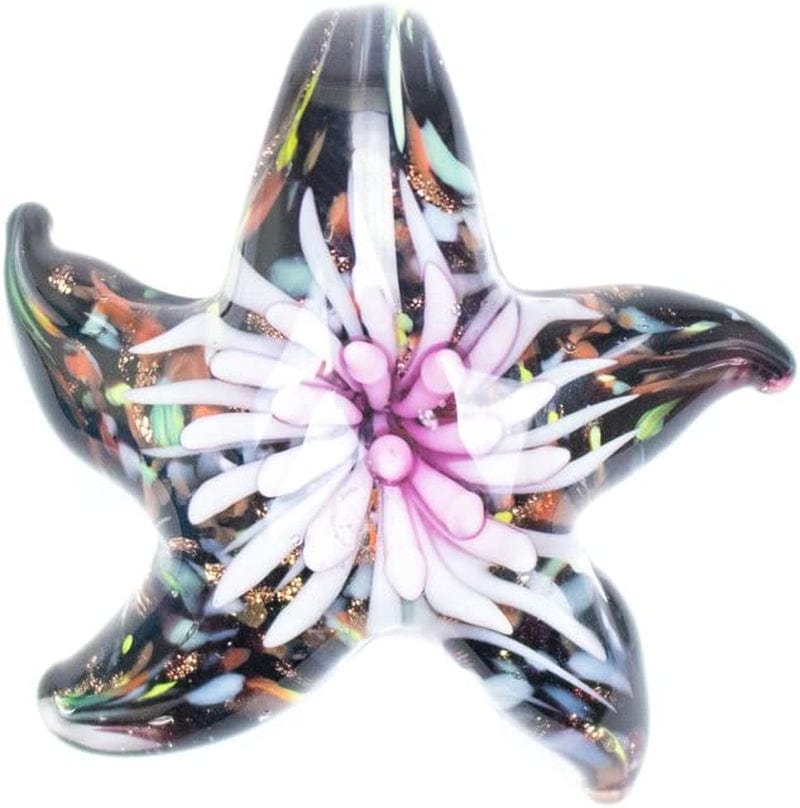Paracord Planet Glass Starfish Pendants Available in Various and Unique Colors (Blue"Osiris") White "Plumose"