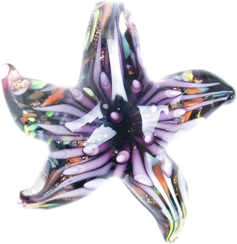 Paracord Planet Glass Starfish Pendants Available in Various and Unique Colors (Blue"Osiris") Purple "Coralline"