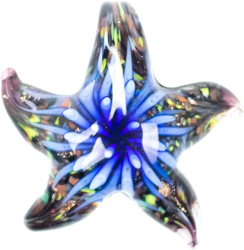 Paracord Planet Glass Starfish Pendants Available in Various and Unique Colors (Blue"Osiris") Blue "Osiris"