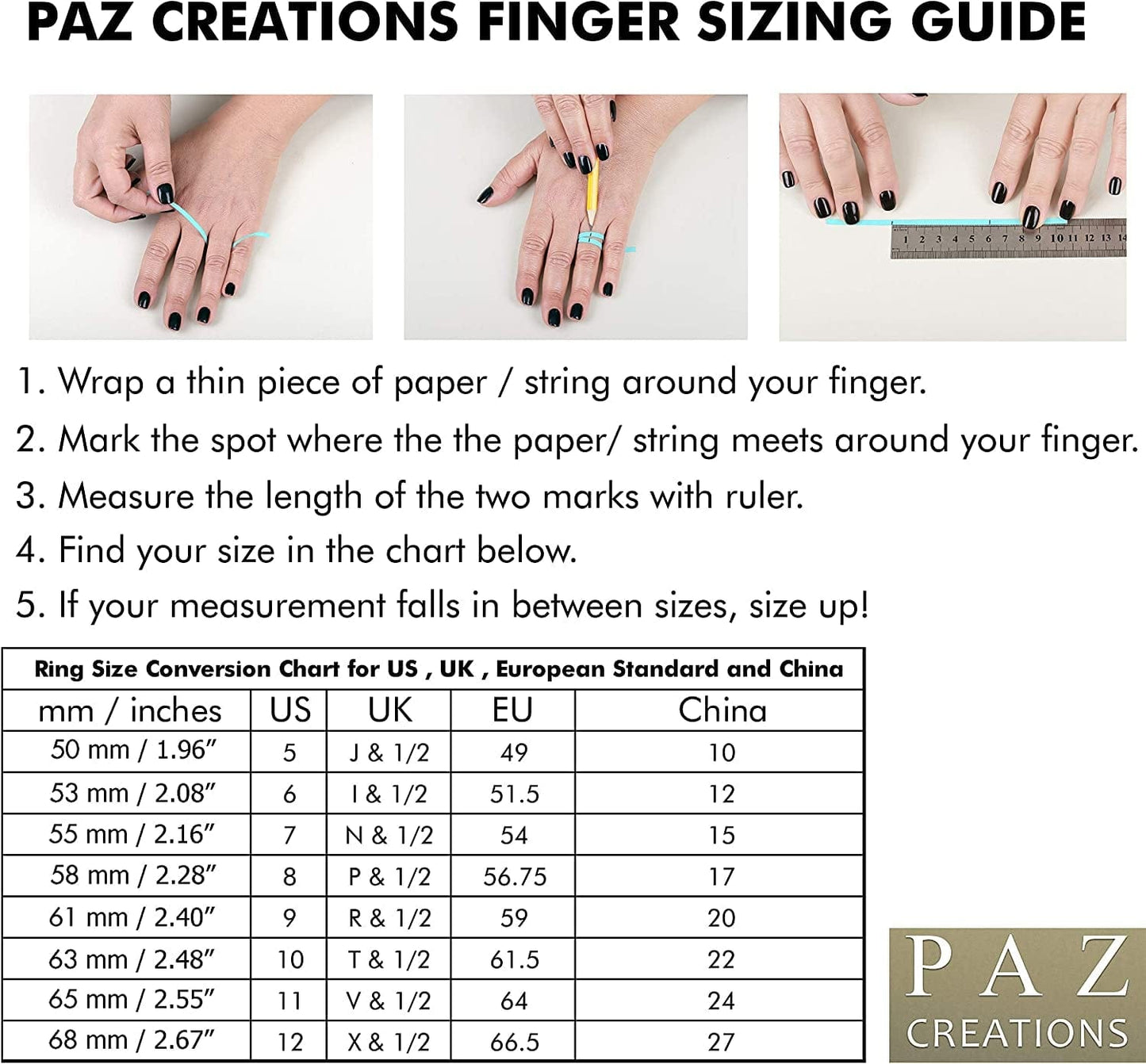 Paz Creations .925 Sterling Silver Hammered Dome Ring