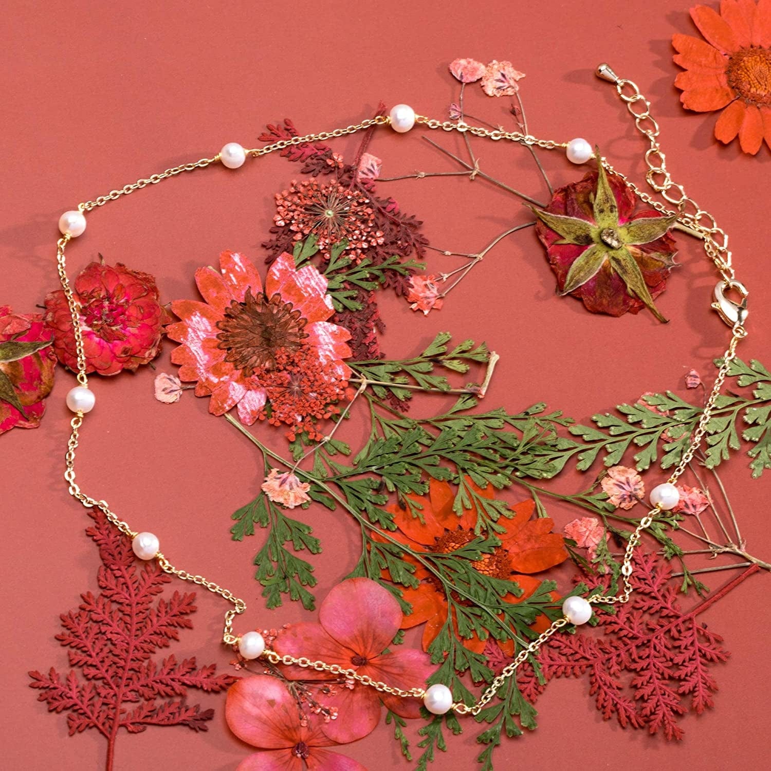 Pearl Choker Dainty Adjustable Necklace 18K Gold Plated Cultured Barque Pearl Tiny Chain Delicate Mother'S Valentine Jewelry for Women Girls