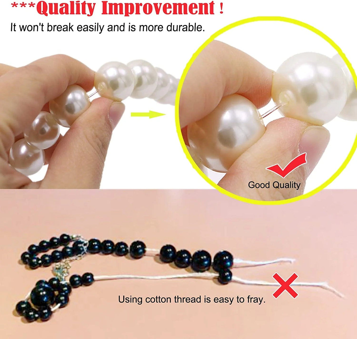 Pearl Choker Necklace for Women Faux Pearl Beads Strand Necklace Earring Set Costume Jewelry
