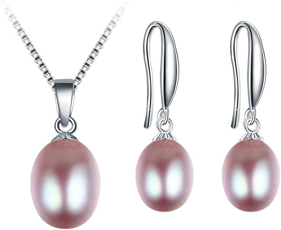 Pearl Jewelry Set Purple
