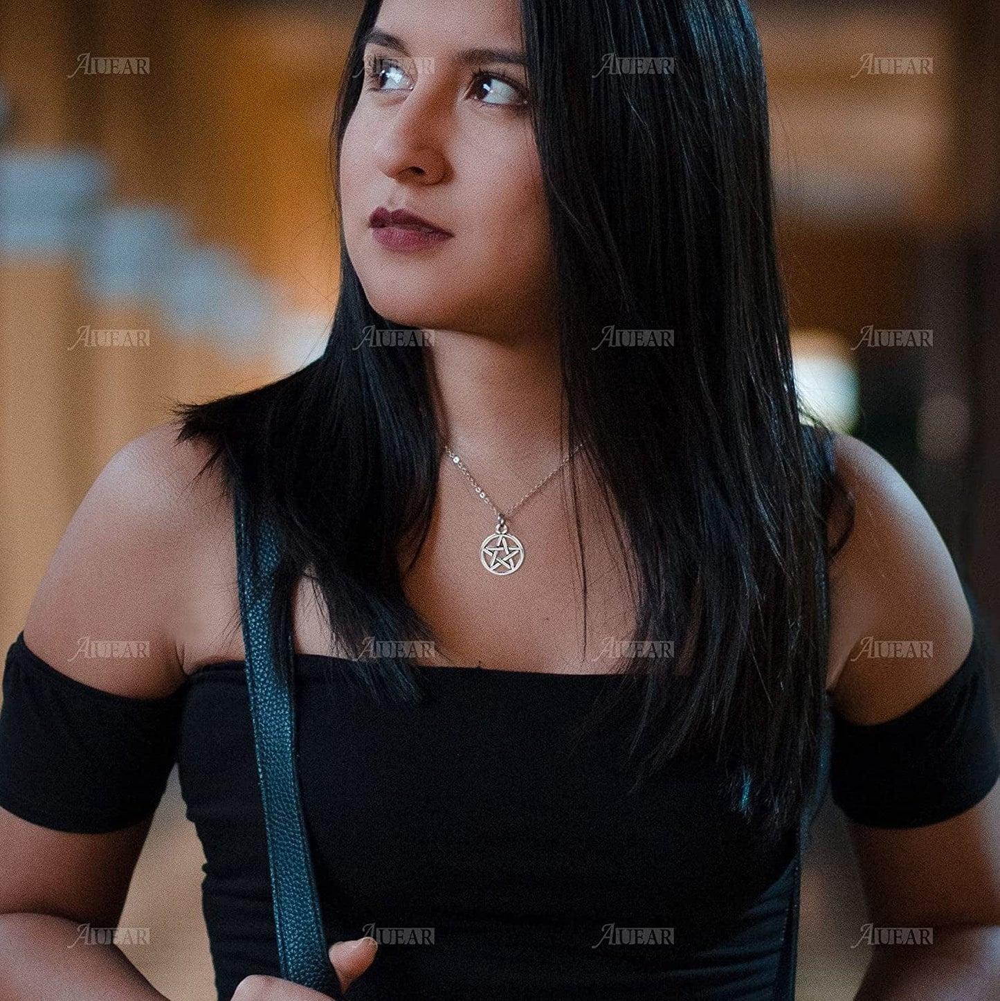 , Pentacle Star Charms Protection Pendant Lucky Pentagram Charm for DIY Craft Bracelets Necklaces Earrings Keychain Jewelry Making Antique