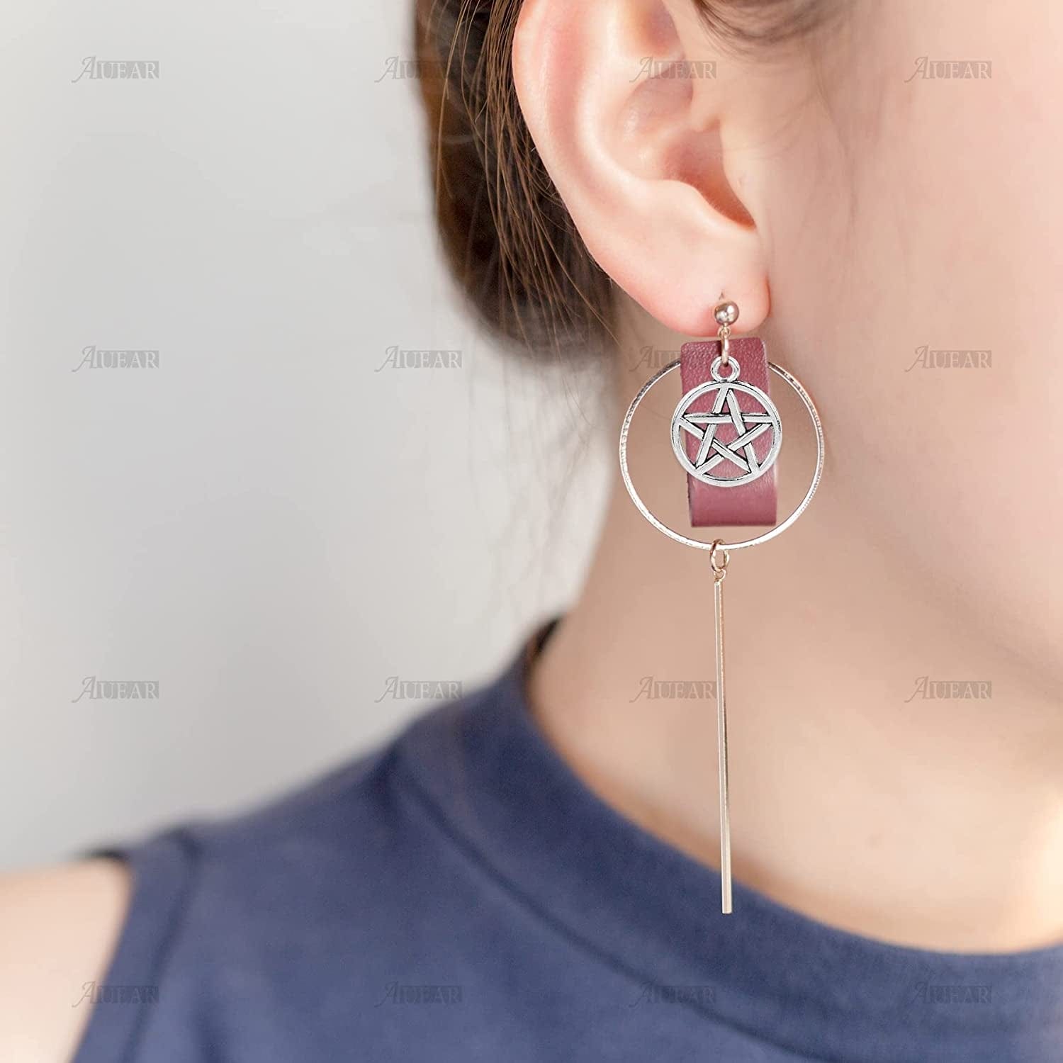 , Pentacle Star Charms Protection Pendant Lucky Pentagram Charm for DIY Craft Bracelets Necklaces Earrings Keychain Jewelry Making Antique