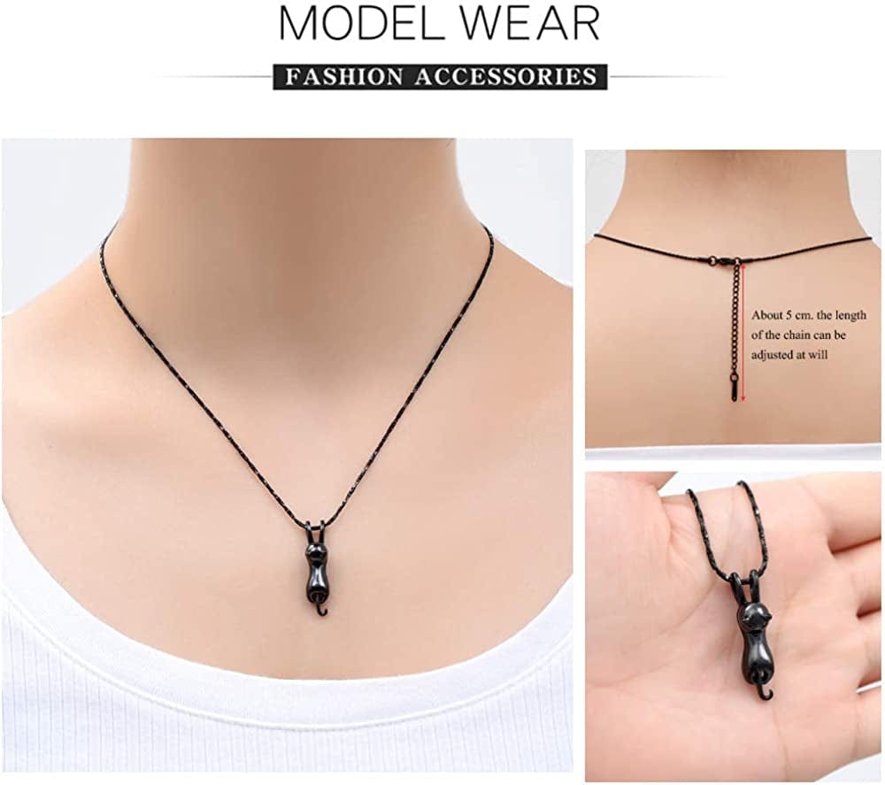 Pet Cremation Jewelry for Ashes Memorial Ash Jewelry Keepsake Cat Urn Pendants for Animal Ashes Necklace