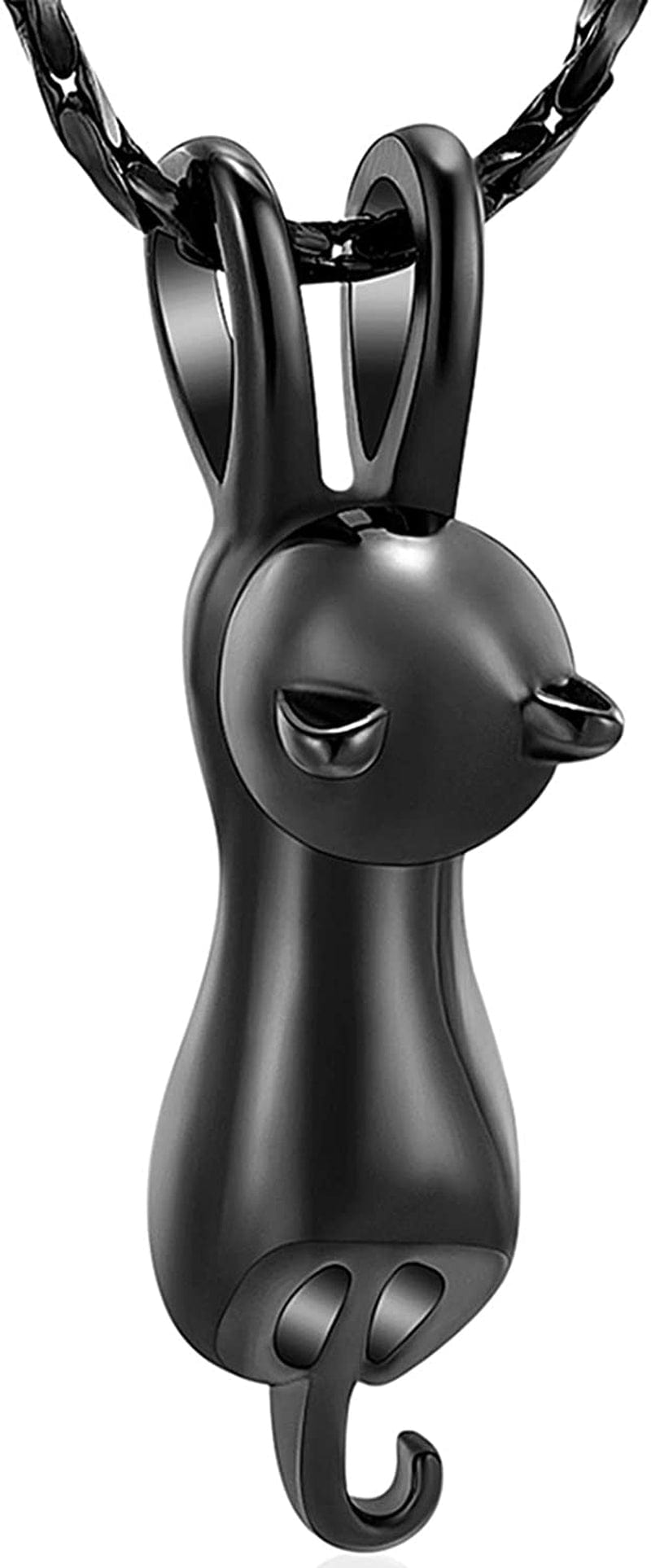 Pet Cremation Jewelry for Ashes Memorial Ash Jewelry Keepsake Cat Urn Pendants for Animal Ashes Necklace Black