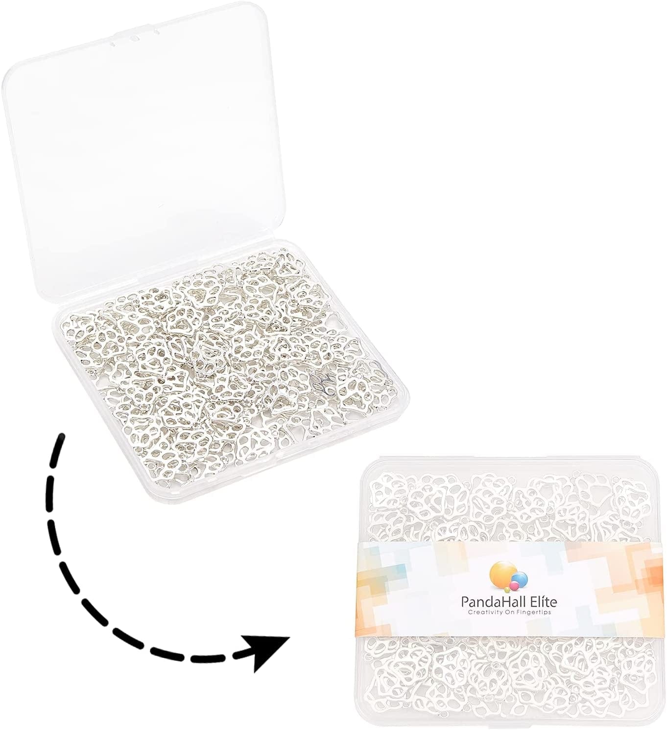 PH Pandahall 150Pcs Puppy Dog Paw Prints Charms Antique Silver Tibetan Alloy Flat Animal Cat Bear Footprint Charms Pendant Beads Charms for DIY Bracelet Necklace Jewelry Making