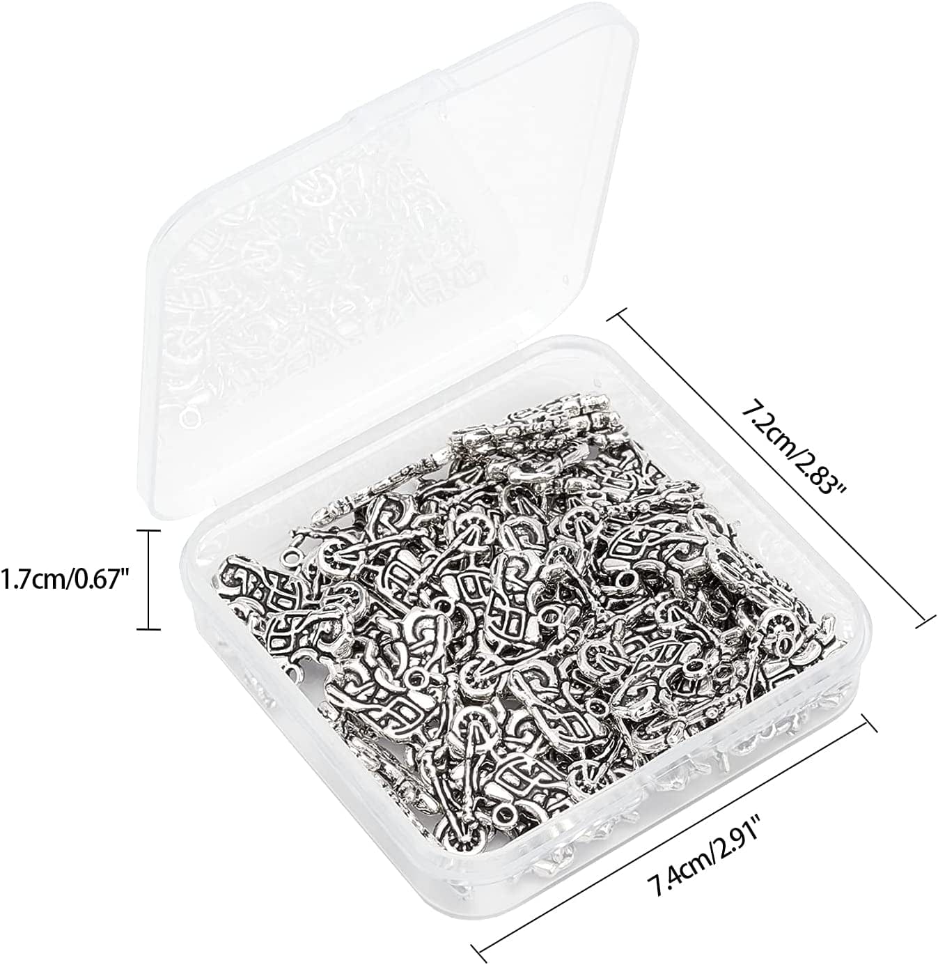 PH Pandahall Motorbike Charms, Motorcycle Beads Tibetan Alloy Charms Punk Style Pendants for Valentines Day Thanksgiving Day Father’S Day DIY Necklace Bracelet Making, 50Pcs Antique Silver Motorbike - 50pcs