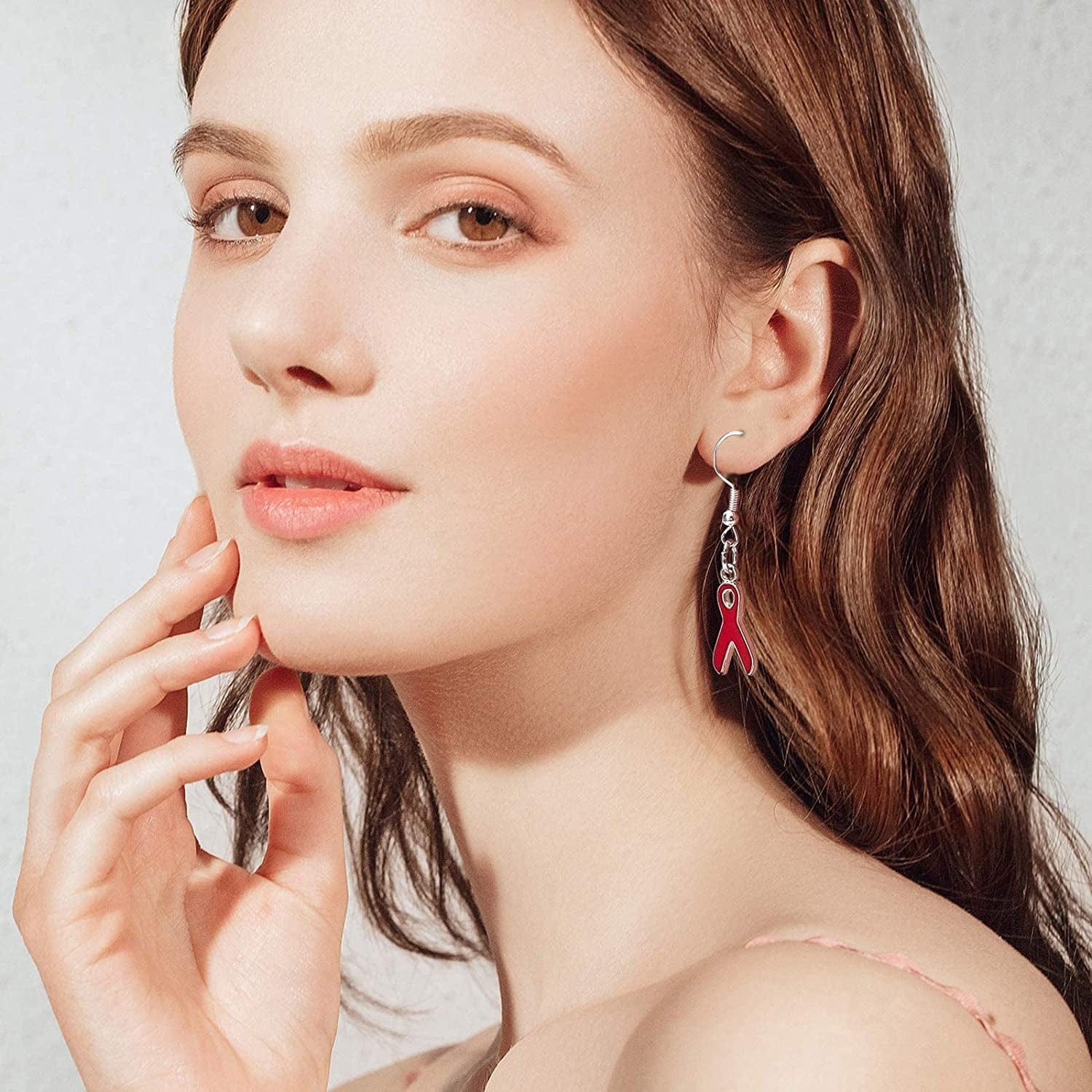 PH Pandahall Ribbon Pendants, 60 Pcs 10 Styles Colorful Alloy Ribbon Pendants Enamel Awareness Dangle Charms Beads for Earring Bracelet Necklace Jewelry Making