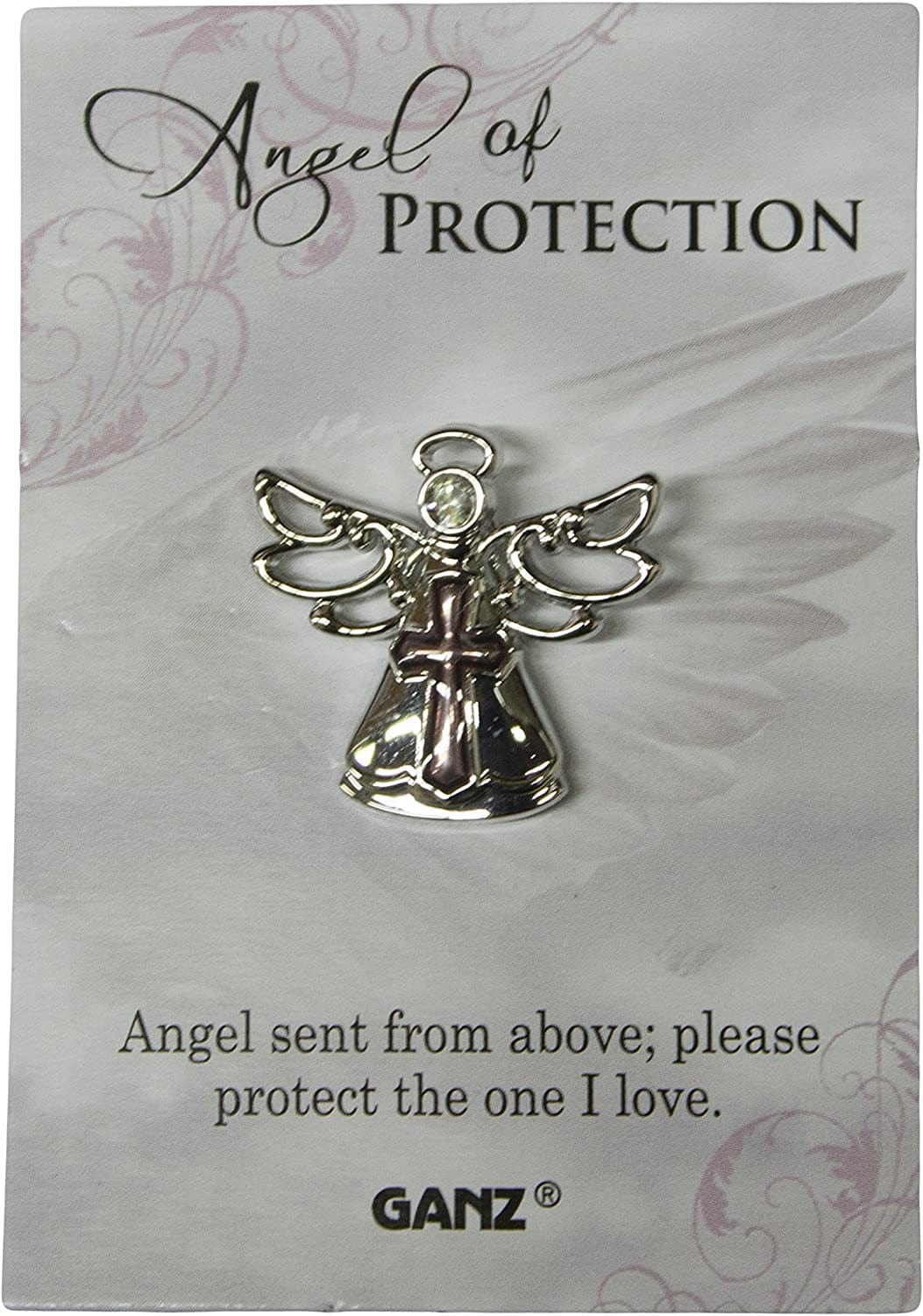 Pin - Angel of Protection "Angels Sent from Above; Please Protect the One I Love." Multicolor One Size