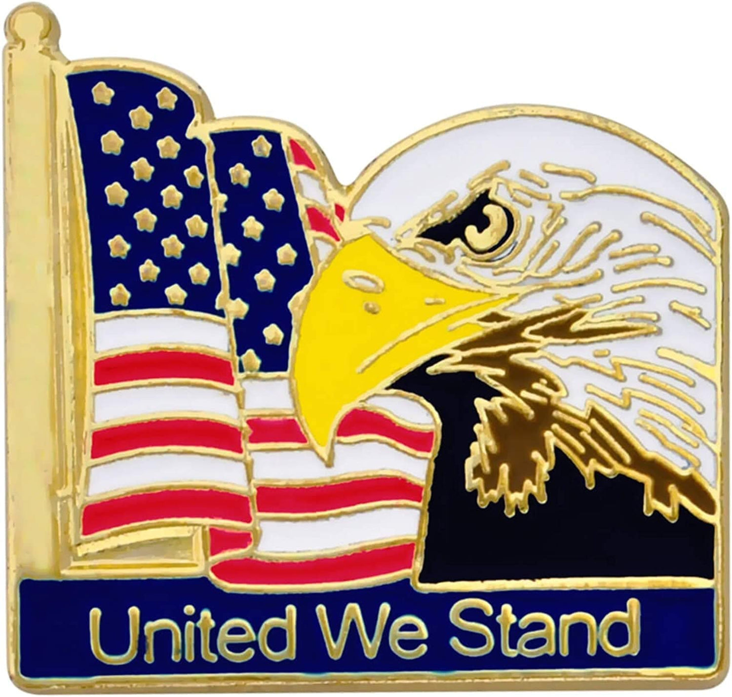 Pinmart American Patriotic Eagle Enamel Lapel Pin United We Stand / 25 Pack