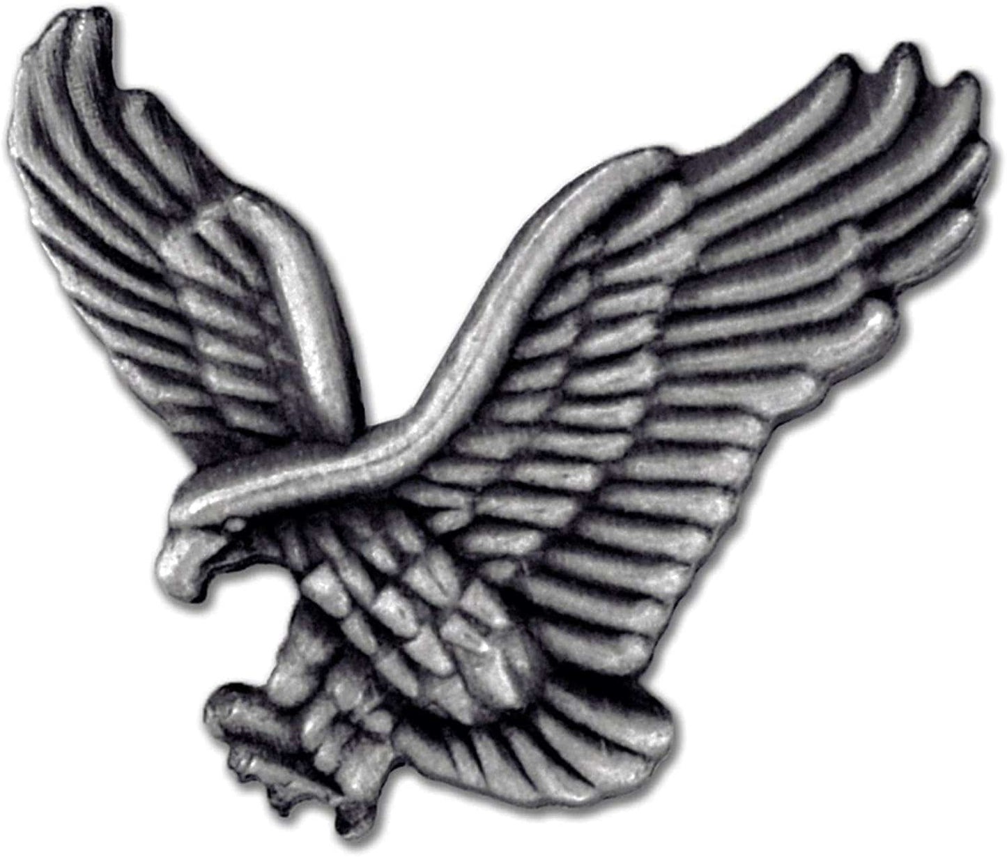 Pinmart American Patriotic Eagle Enamel Lapel Pin Antique Silver Eagle / 5 Pack