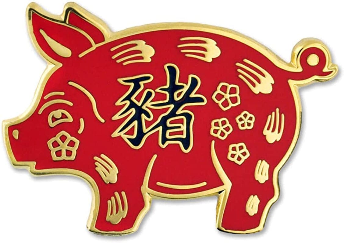 Pinmart Chinesezodiac Enamel Lapel Pin Pig / 50 Pack
