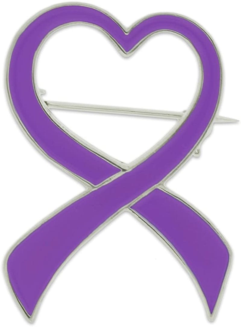 Pinmart Domestic Violence Awareness Purple Heart / 1 Piece