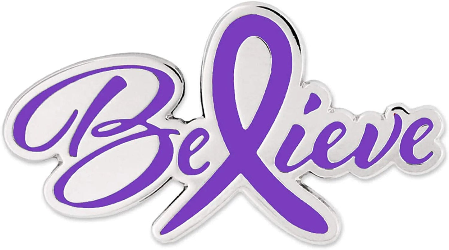 Pinmart Domestic Violence Awareness Believe Ribbon / 1 Piece