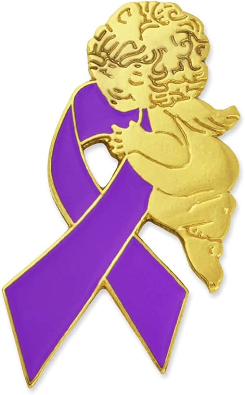 Pinmart Domestic Violence Awareness Awareness Ribbon Angel / 100 Pack