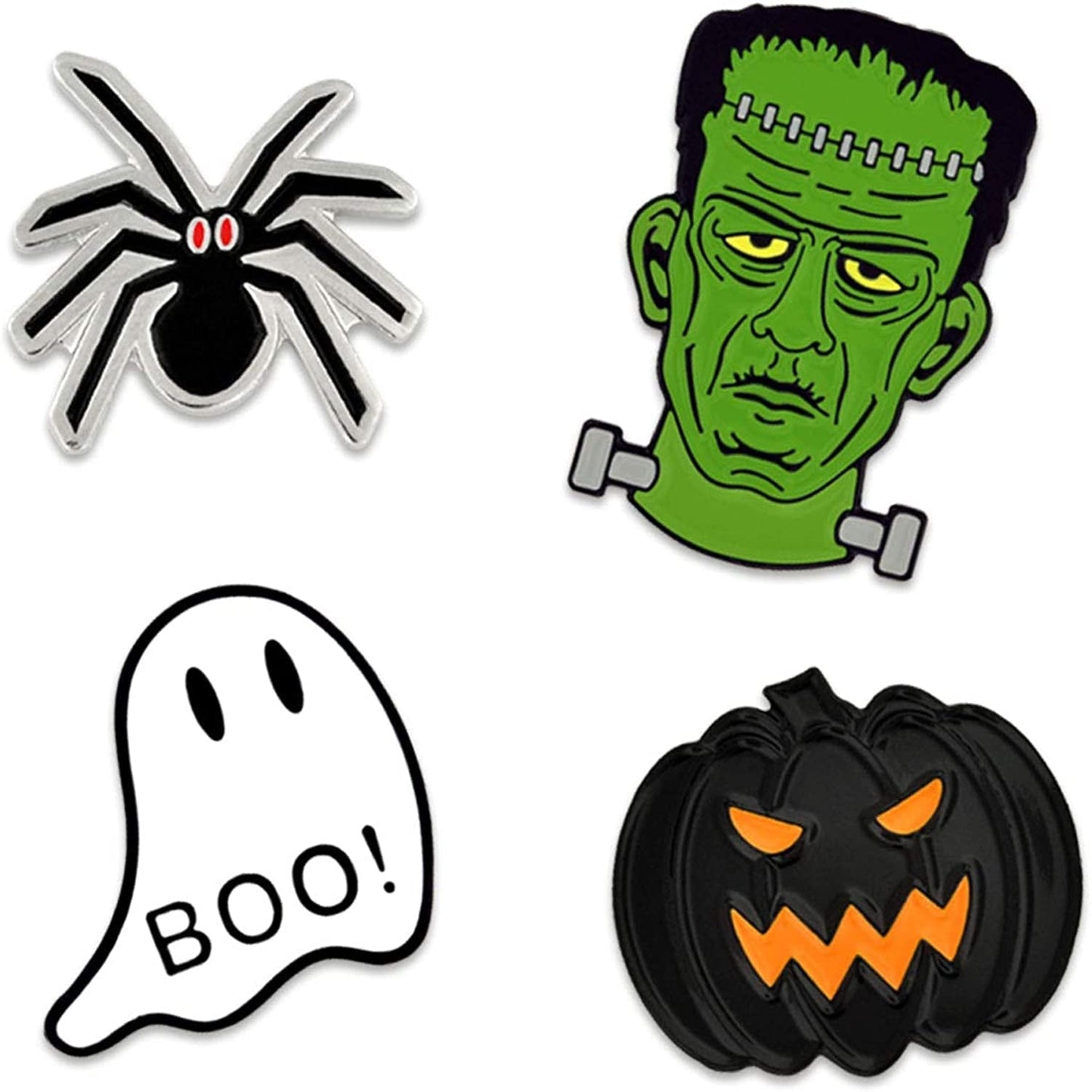 Pinmart Halloween Horror Movie Enamel Lapel Pin Set of 4 Pins / 4pc Pin Set