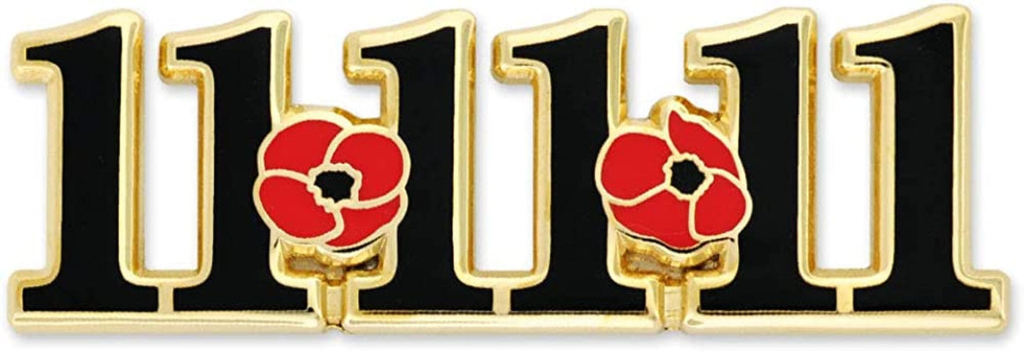 Pinmart Poppy Flower Remembrance Memorial Day Enamel Lapel Pin 11-11-11 / 10 Pack