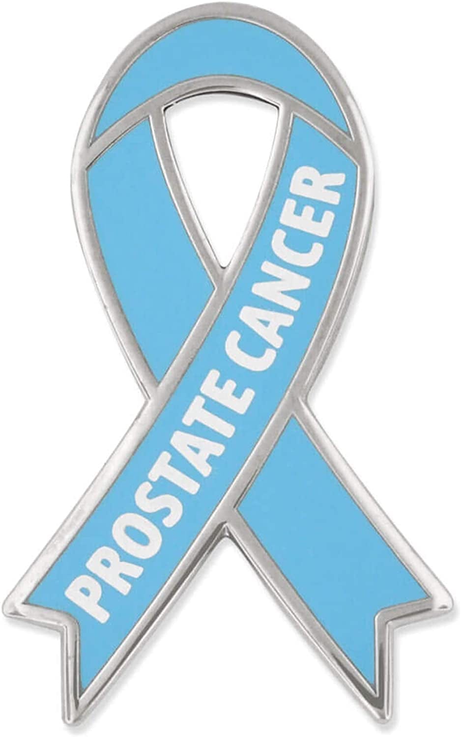 Pinmart Prostate Cancer Light Blue Awareness Ribbon Enamel Lapel Pin 5 Pack