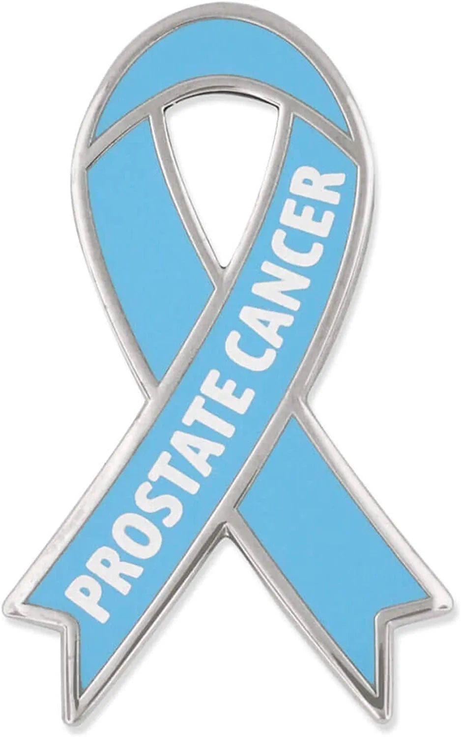 Pinmart Prostate Cancer Light Blue Awareness Ribbon Enamel Lapel Pin 100 Pack